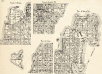 Door County - Gibralter, Sturgeon Bay, Union, Liberty Grove, Wisconsin State Atlas 1930c